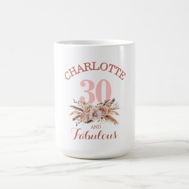 Caneca De Café Personalizado, 30 e Flor Fabulosa (Centro)