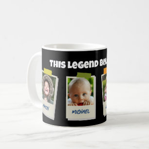 Caneca De Café Personalizado 4 Fotos Esta Lenda Pertence ao Vovô