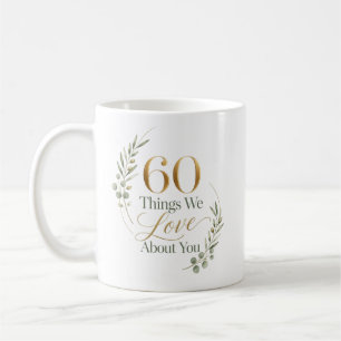 Caneca De Café Personalizado 60 Coisas Que Amamos Em Você