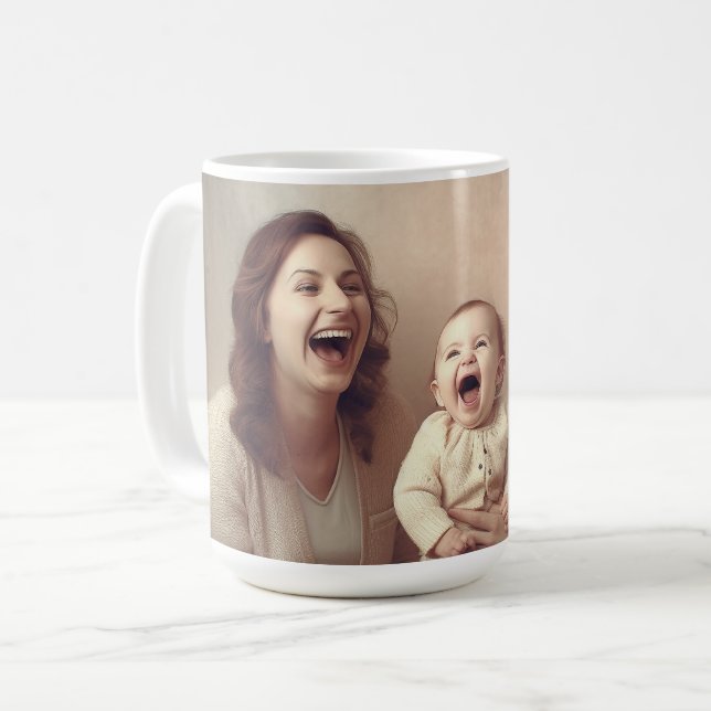 Caneca De Café Personalizado (Adicionar a sua própria fotografia  (Frente Esquerda)