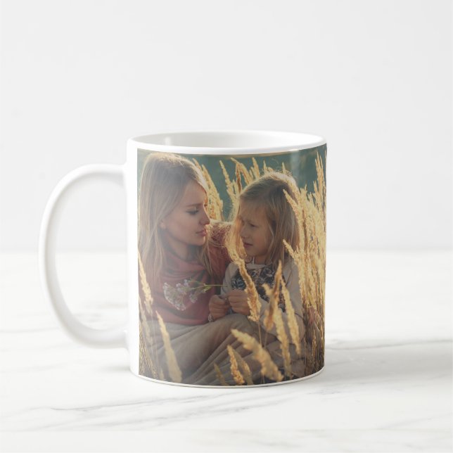 Caneca De Café personalizado adicione sua foto natal água persona (Esquerda)