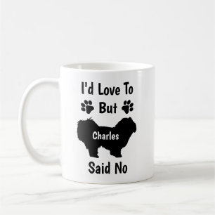 Caneca De Café Personalizado, adoraria, mas o meu cão maltês diss