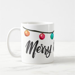 Caneca De Café Personalizado, aguarela do roteiro do Feliz Natal