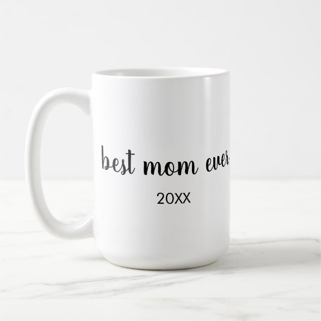Caneca De Café Personalizado B&W datado melhor mãe de sempre (Esquerda)
