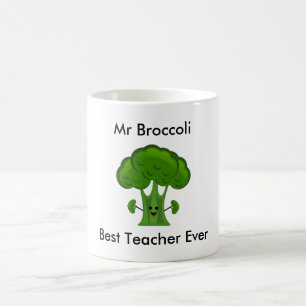 Caneca De Café Personalizado, Brócolis, Melhor Professor de Todos