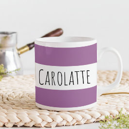 Caneca De Café Personalizado Com Nome Ameixa Personalizada