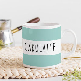 Caneca De Café Personalizado Com Nome Personalizado Verde-Limão