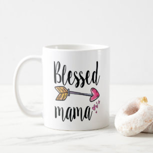 Caneca De Café Personalizado com o nome das crianças Mãe Abençoad