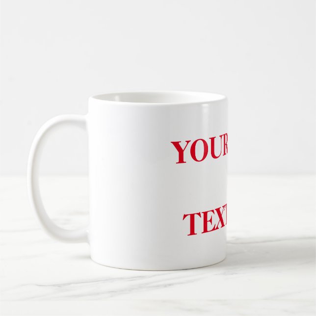 Caneca De Café Personalizado com Sua Própria Foto & Texto (Esquerda)
