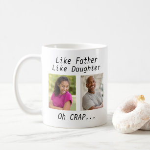 Caneca De Café Personalizado Como Pai, Filha/Filho com Fotos