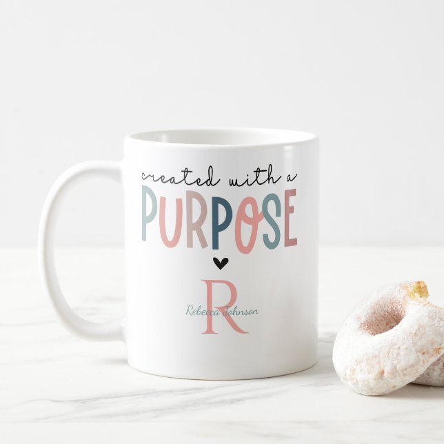 Caneca De Café Personalizado Criado Com Uma Finalidade (Com Donut)