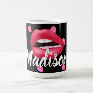Caneca De Café Personalizado de Bela Bela Makeup Lipstick Mouth
