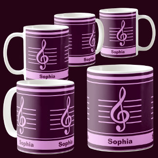 Caneca De Café Personalizado De Volta À Escola De Música