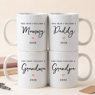Caneca De Café Personalizado Elegante Roteiro Mamãe Papai Vovó Vo