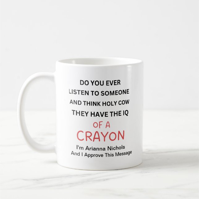 Caneca De Café Personalizado Engraçado Sayings Sarcasm Moderno Di (Esquerda)