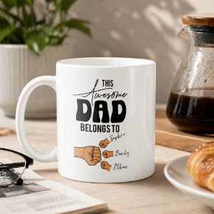 Caneca De Café Personalizado Este Pai Incrível Pertence A Perso