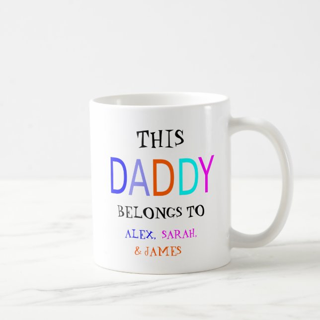 Caneca De Café Personalizado Este Papai Pertence A, (Direita)
