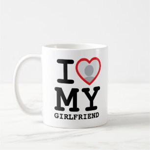 Caneca De Café Personalizado Eu amo minha namorada foto texto