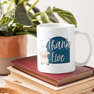 Caneca De Café Personalizado |Ewe do Obrigado| Service Mug