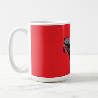 Caneca De Café Personalizado Foto Nome Vermelho Minimalista