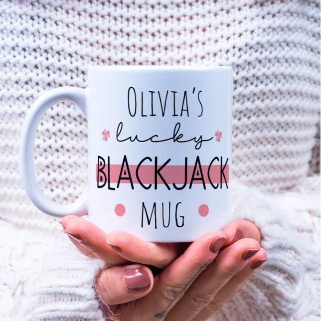 Caneca De Café Personalizado Lucky Blackjack Mug (Criador carregado)