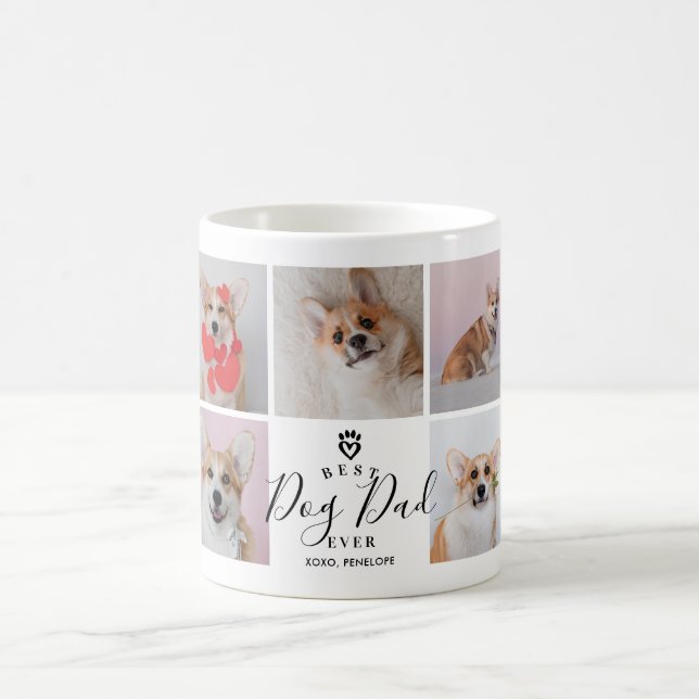 Caneca De Café Personalizado - Melhor Pai de Cachorro 9 Foto (Centro)