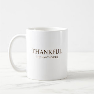 Caneca De Café Personalizado Minimalista Elegante Marrom Agradeci