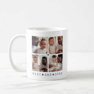 Caneca De Café Personalizado Moderno 4-Foto 'Melhor Pai do Mundo'