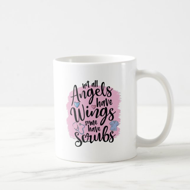 Caneca De Café Personalizado, Nem Todos Os Anjos Têm Wings Café M (Direita)