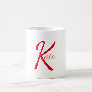 Caneca De Café personalizado nome simples monograma damas de honr