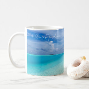 Caneca De Café Personalizado oceano tropical à beira-mar