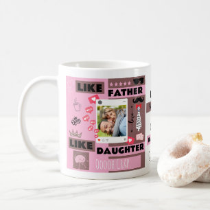 Caneca De Café Personalizado "Pai e Filha São Assim, Puxa"