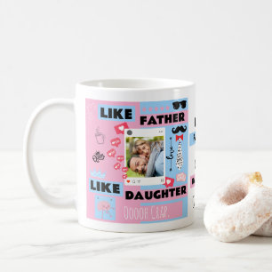 Caneca De Café Personalizado "Pai e Filha Semelhantes, Puxa Sacr!