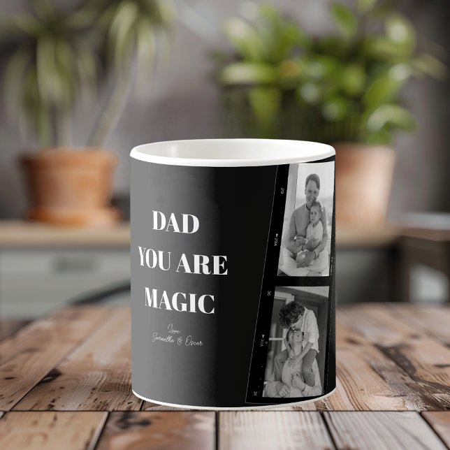 Caneca De Café Personalizado 'Pai Você É Magia' Foto De Dois Pais (Criador carregado)