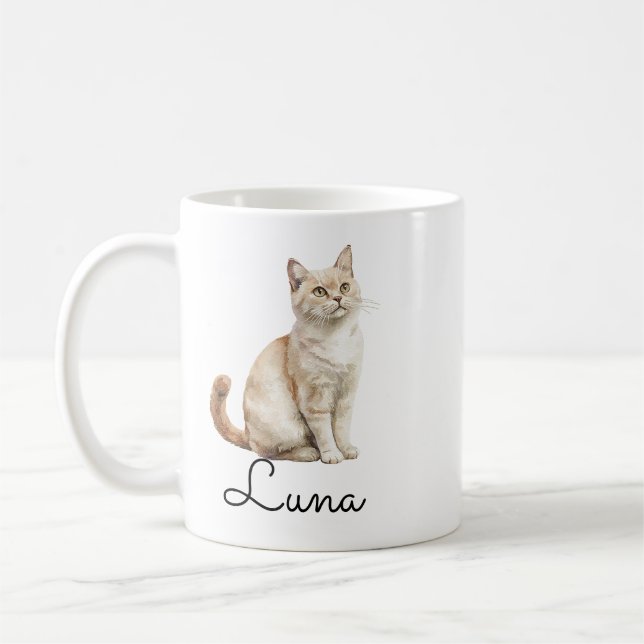 Caneca De Café personalizado| Perfeito para Cat no dia Cat (Esquerda)