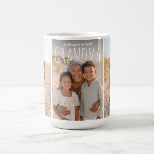 Caneca De Café Personalizado PhotoPop Nós Amamos Você Muito Vovó 