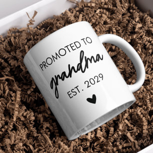 Caneca De Café Personalizado Promovido à Vovó e Vovô Mug