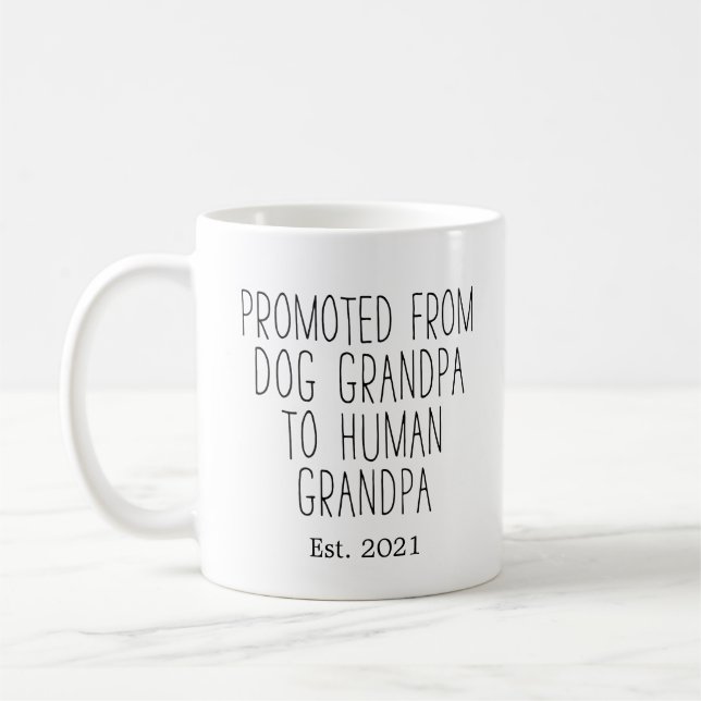 Caneca De Café Personalizado Promovido Para O Vovô Humano Engraça (Esquerda)