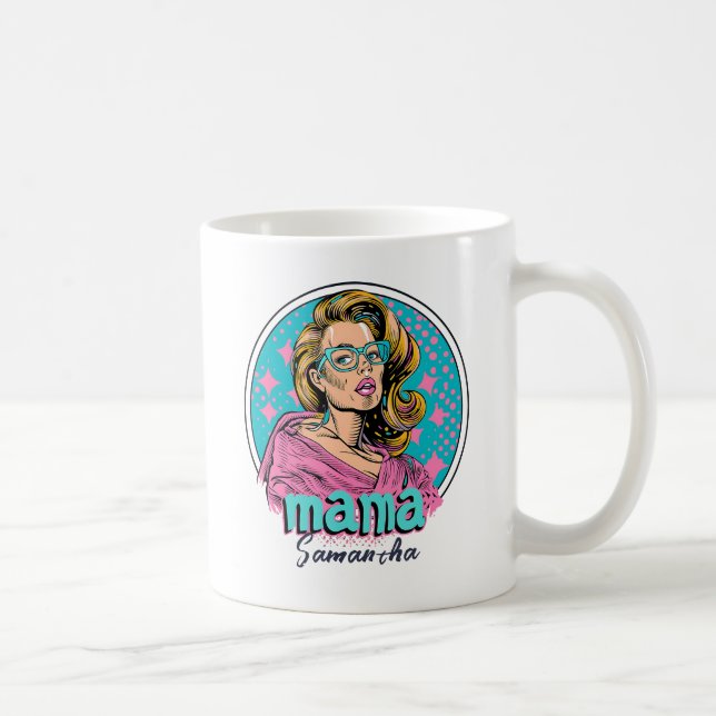 Caneca De Café Personalizado Retro Mama Pop Art (8) (Direita)