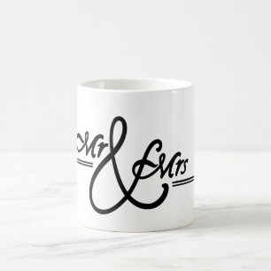 Caneca De Café Personalizado, Sr. e Sra. Wedding.