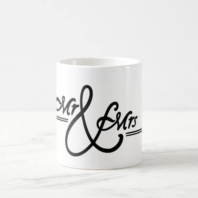 Caneca De Café Personalizado, Sr. e Sra. Wedding. (Centro)