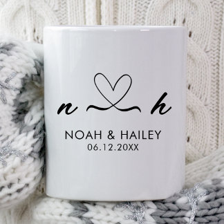 Caneca De Café Personalizado Sr. New Bride Groom Husband Wife