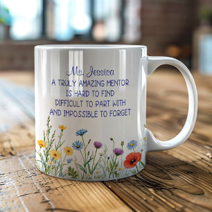 Caneca De Café Personalizado Um Mentor Floral Verdadeiramente Inc