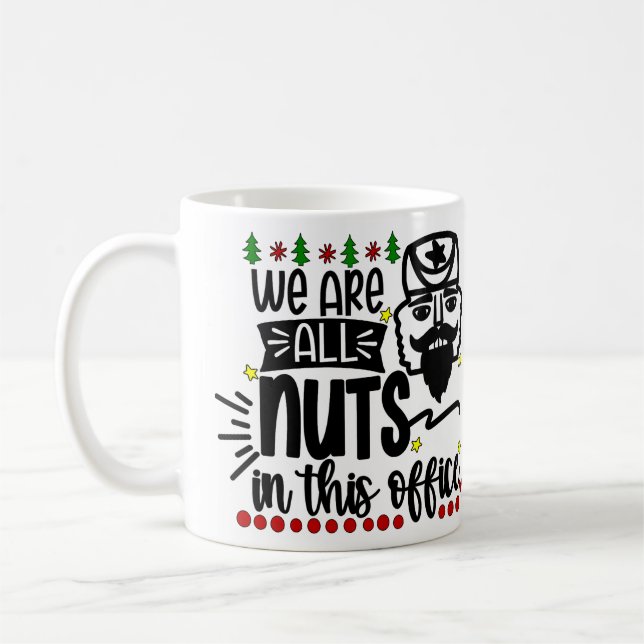 Caneca De Café Personalizados Somos todos Loucos neste Office Xma (Esquerda)
