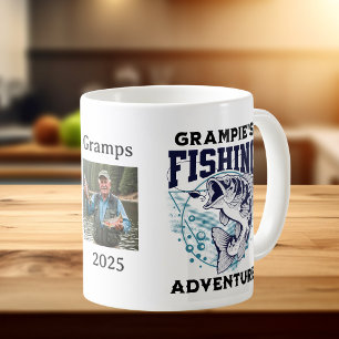 Caneca De Café Personalizar a Aventura de Pesca de Grampie