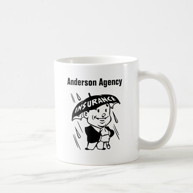 Caneca De Café Personalizar Agente de Seguros ou Agência (Direita)
