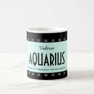 Caneca De Café Personalizar AQUARIUS AQUARIUS AQUARIUS Aniversári