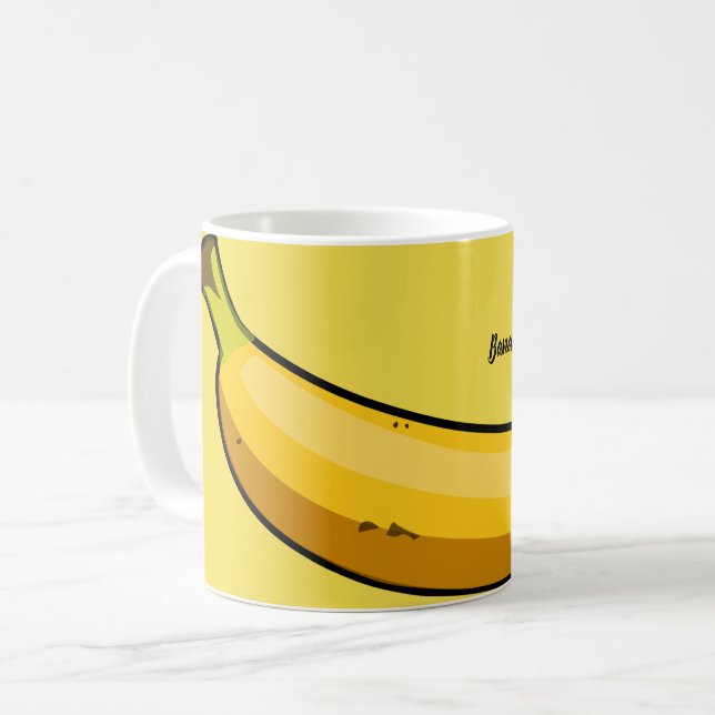 Caneca De Café Personalizar Banana (Frente Esquerda)