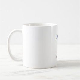 Caneca De Café Personalizar Código Zip Azul do University Silver