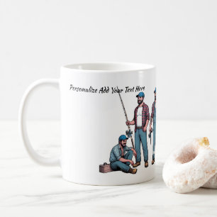 Caneca De Café Personalizar comércio que os homens devem pescar
